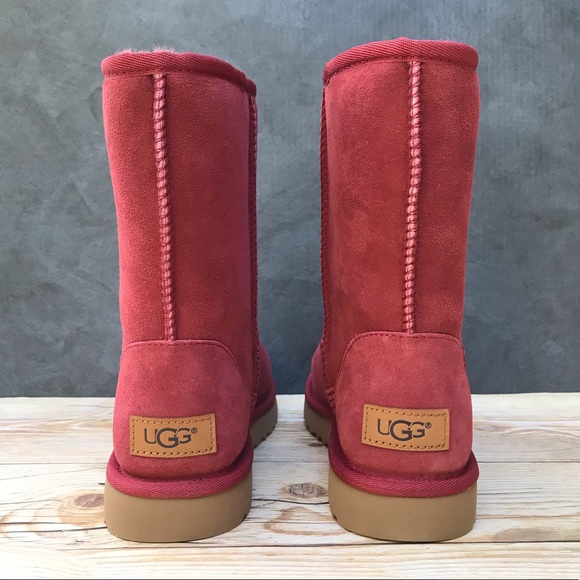 UGG Classic Short Suede Boots Sheepskin Lined - Picture 14 of 16